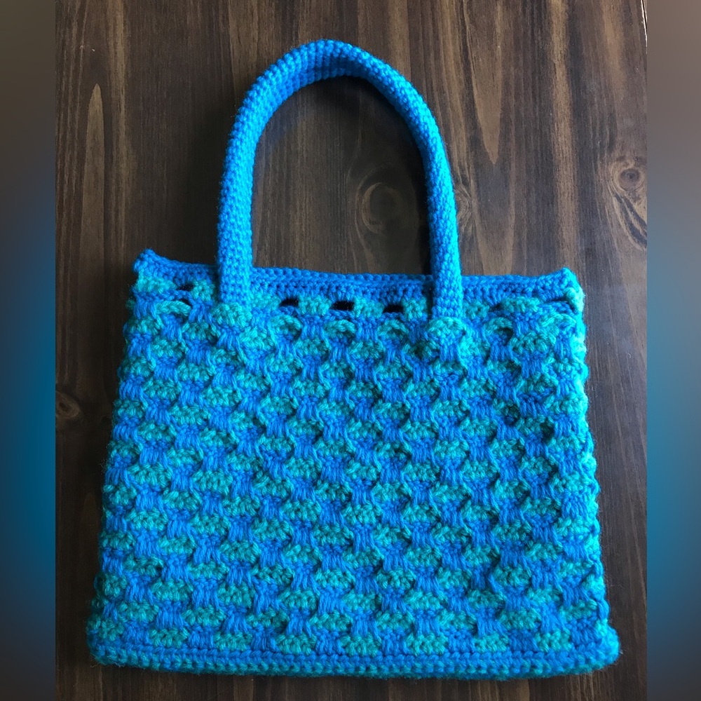 Crochet handbag.
